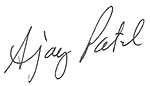 Signature of Peter Nunoda president of AVԴ
